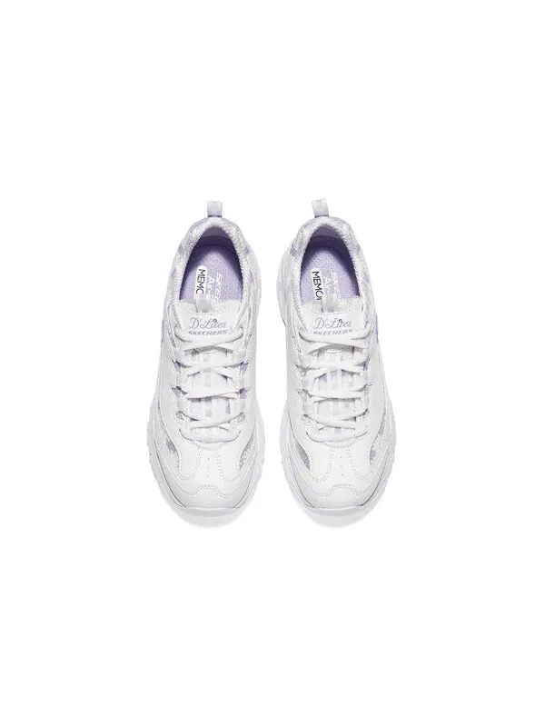 Кроссовки women sport d'lites 1.0 'white lavender' Skechers — изображение 3 из 4, белый/фиолетовый