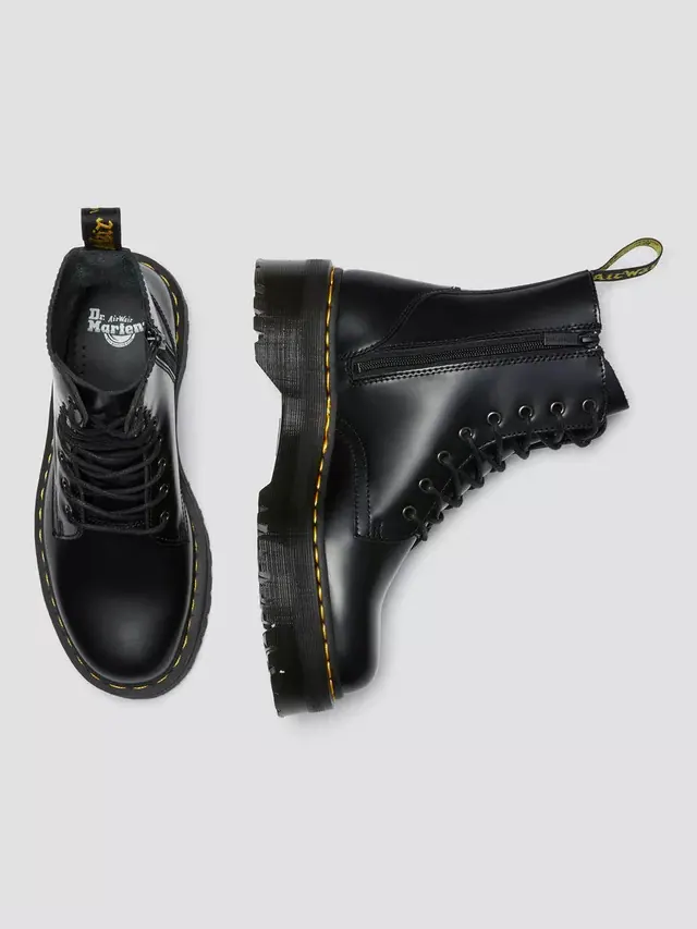 Ботинки Dr. Martens Jadon Boot из полированной кожи на платформе — изображение 11 из 11, черный