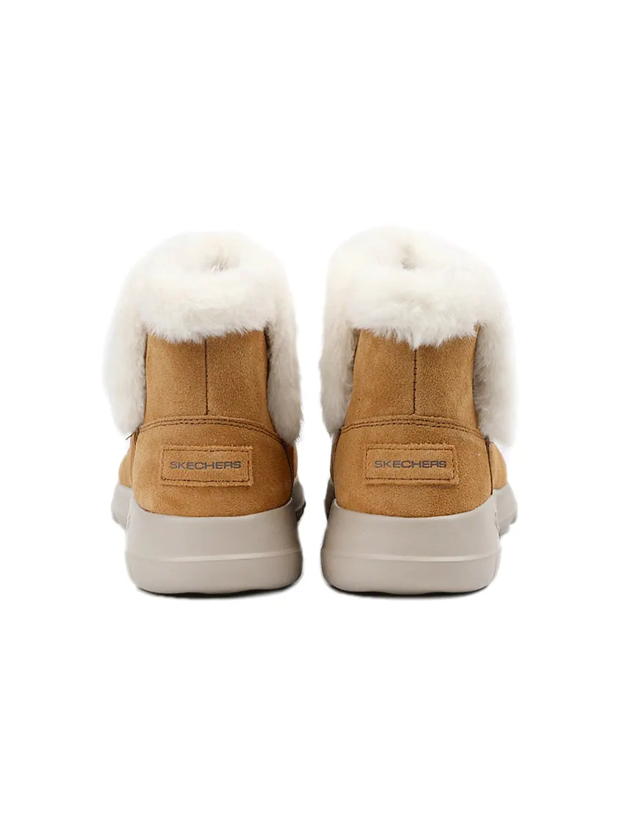 Зимние ботинки женские Skechers On-The-Go замшевые с меховой отделкой — изображение 4 из 6, коричневый