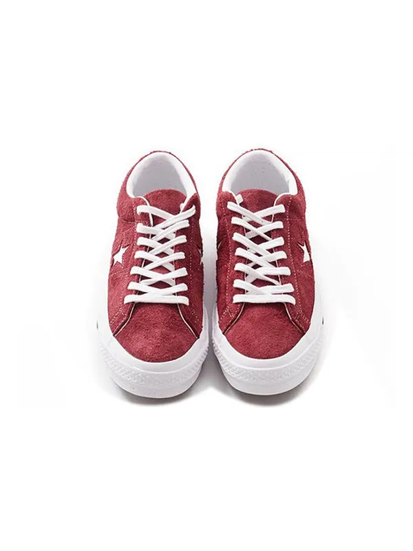 Кроссовки one star suede ox 'deep bourdeaux' Converse — изображение 3 из 4, винный красный/белый
