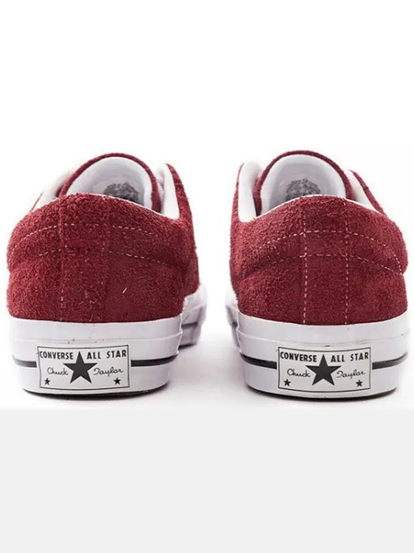 Кроссовки one star suede ox 'deep bourdeaux' Converse — изображение 4 из 4, винный красный/белый