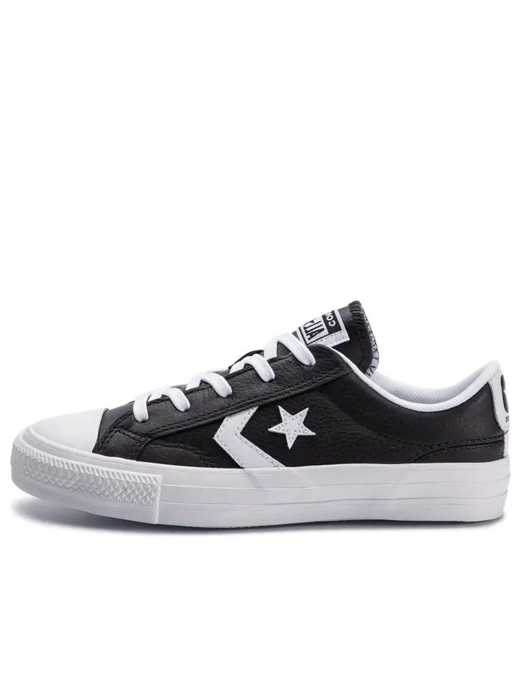 Кеды Converse Star Player Ox Black Leather Black — изображение 1 из 4, черный