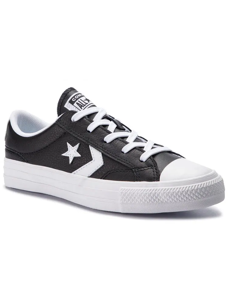 Кеды Converse Star Player Ox Black Leather Black — изображение 2 из 4, черный