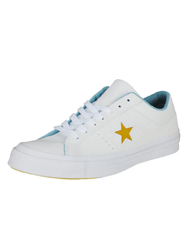 Кроссовки one star ox 'white mineral yellow' Converse — изображение 2 из 4, белый