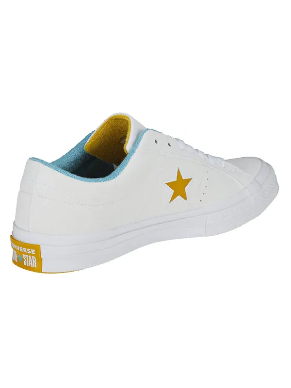 Кроссовки one star ox 'white mineral yellow' Converse — изображение 3 из 4, белый