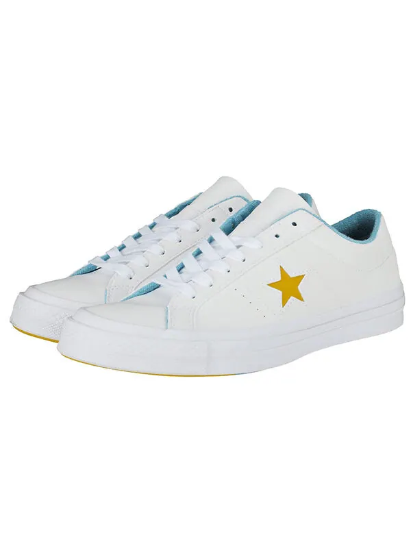 Кроссовки one star ox 'white mineral yellow' Converse — изображение 4 из 4, белый
