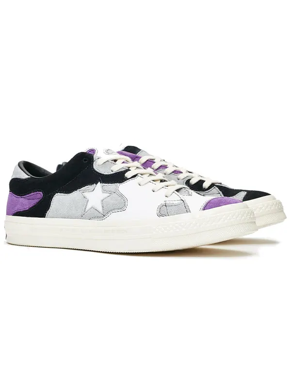 Кроссовки sneakersnstuff x one star 'purple camo' Converse — изображение 2 из 4, темный фиолетовый/серый