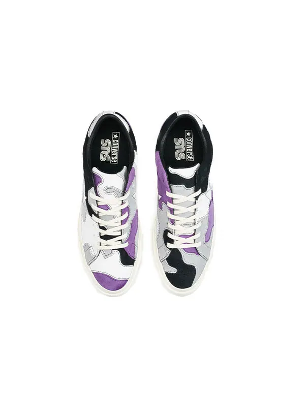 Кроссовки sneakersnstuff x one star 'purple camo' Converse — изображение 3 из 4, темный фиолетовый/серый