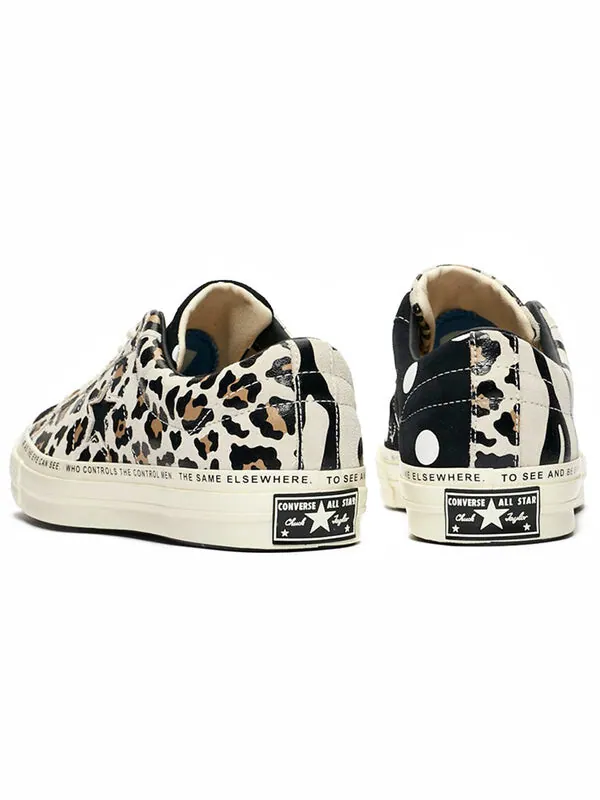 Кроссовки brain dead x one star low 'multi print' Converse — изображение 3 из 4, черный/белый