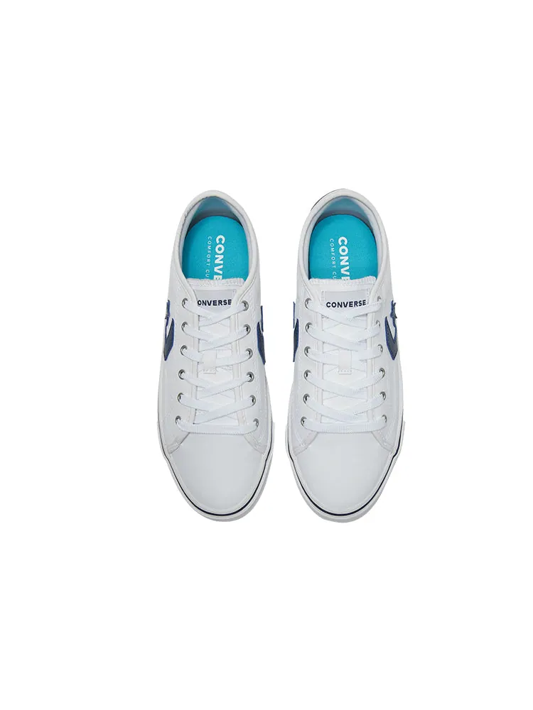 Кеды Converse Star Replay Leather 'White Navy' — изображение 3 из 4, белый
