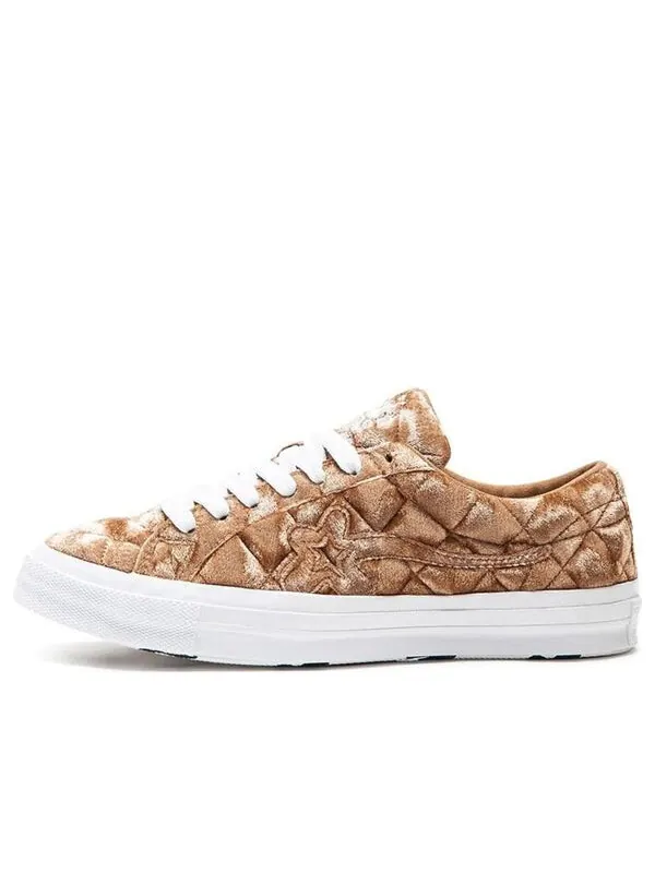 Кроссовки golf le fleur x one star 'quilted velvet brown' Converse — изображение 1 из 4, золото