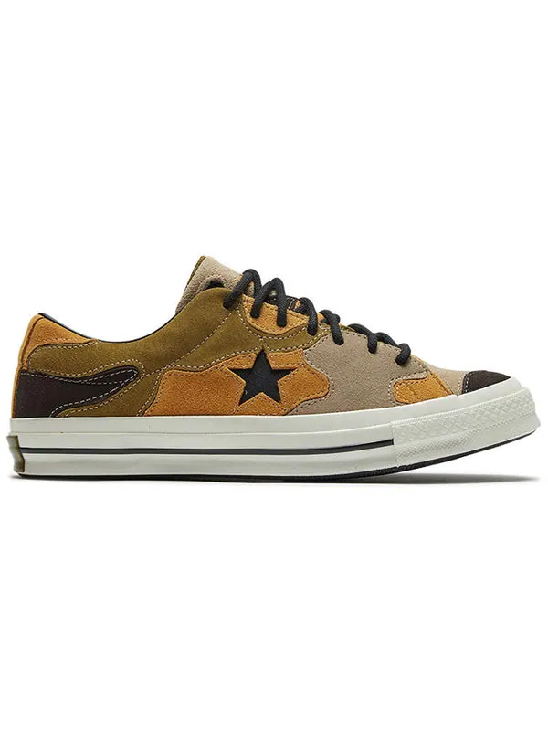 Кроссовки one star ox 'green brown' Converse — изображение 2 из 4, черный/оливковый