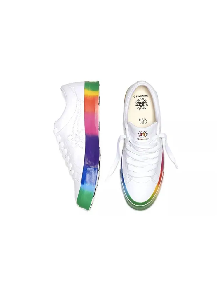 Кеды Converse Golf Le Fleur x One Star Ox 'Rainbow' — изображение 3 из 5, белый