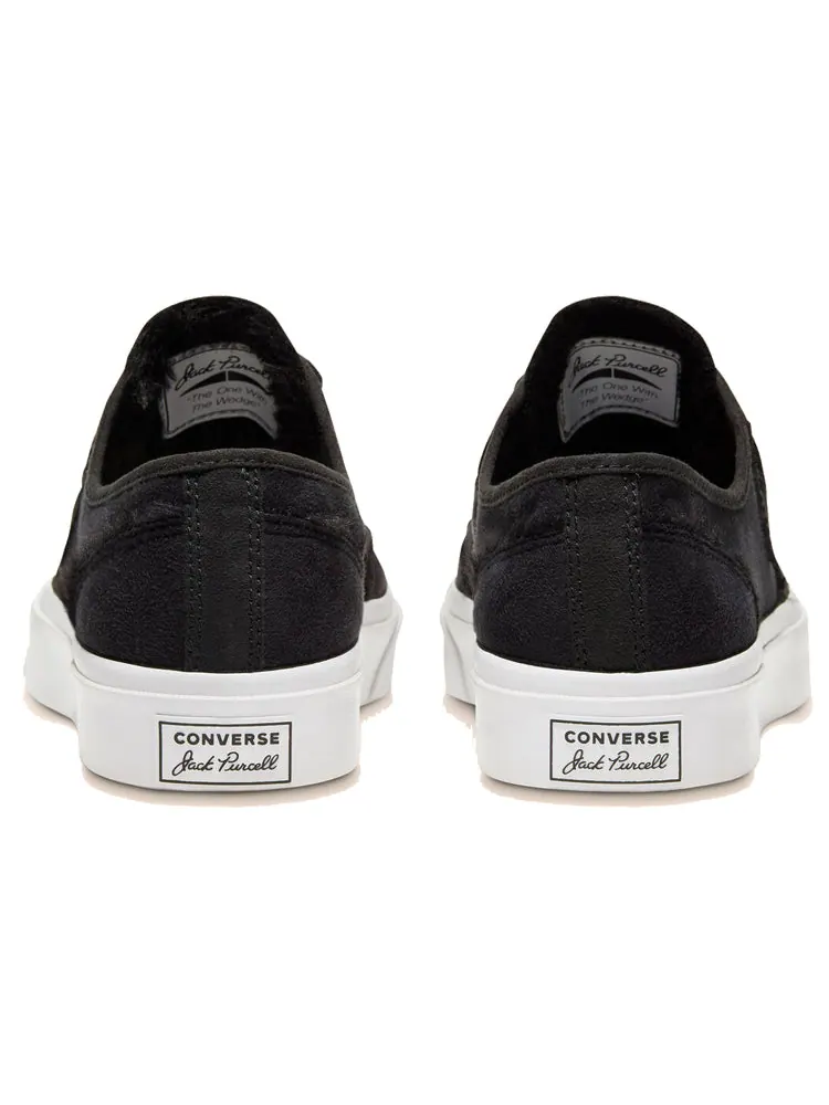 Кеды Converse Faux Fur-Lined Leather Jack Purcell — изображение 5 из 6, черный