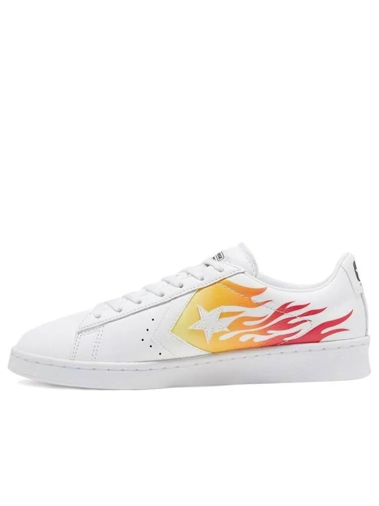 Кеды Converse Pro Leather Low 'Archival Flame Print' — изображение 1 из 5, белый