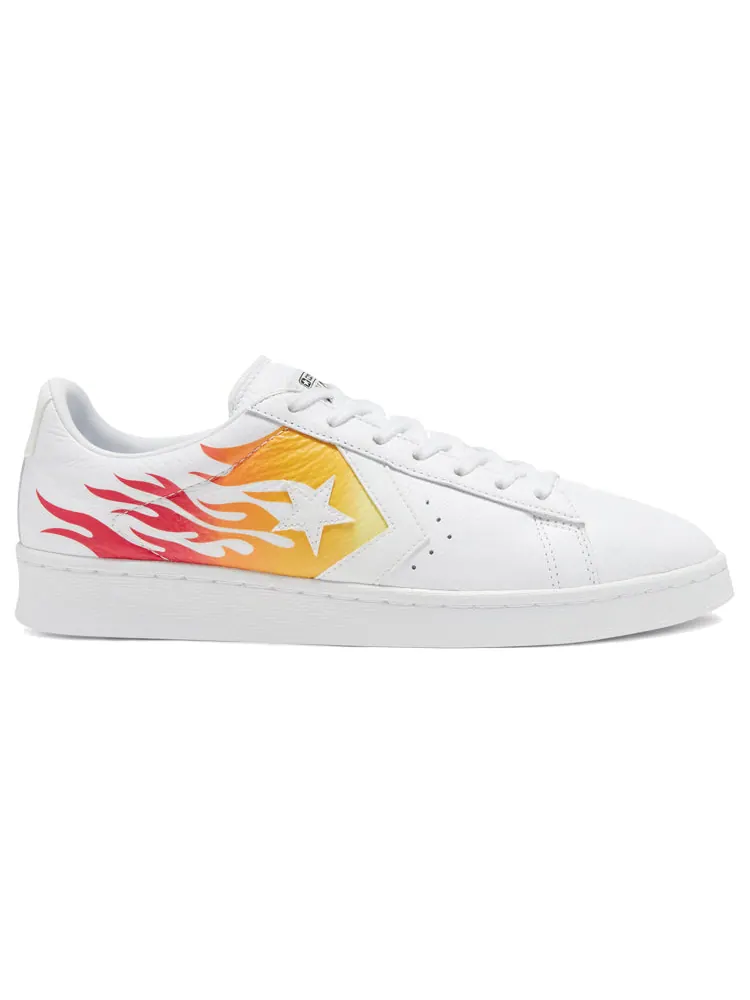 Кеды Converse Pro Leather Low 'Archival Flame Print' — изображение 2 из 5, белый