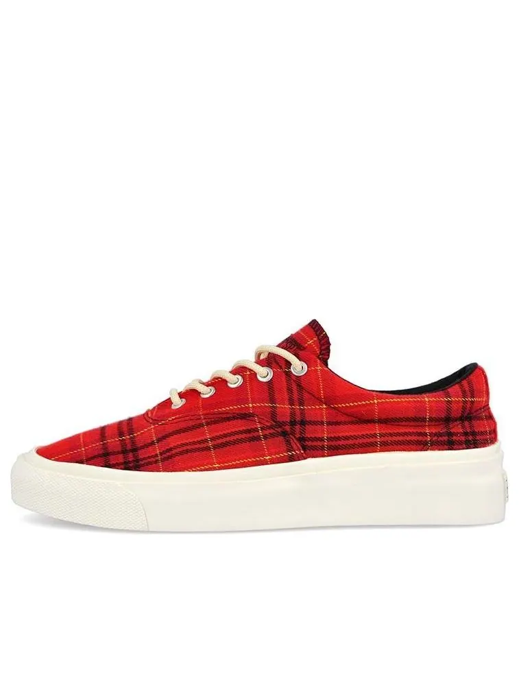 Кеды Converse Skid Grip Low 'Twisted Plaid - Haute Red' — изображение 1 из 6, красный