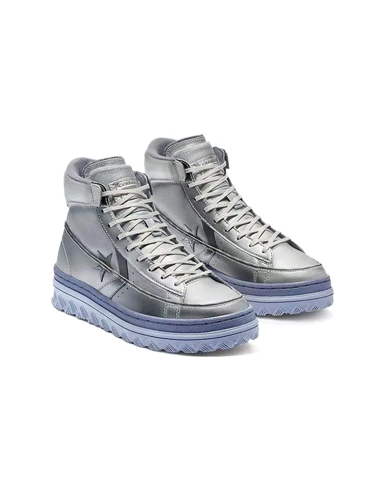 Кеды Converse Pro Leather X2 High 'Metallic Vis - Silver' — изображение 3 из 6, серебряный