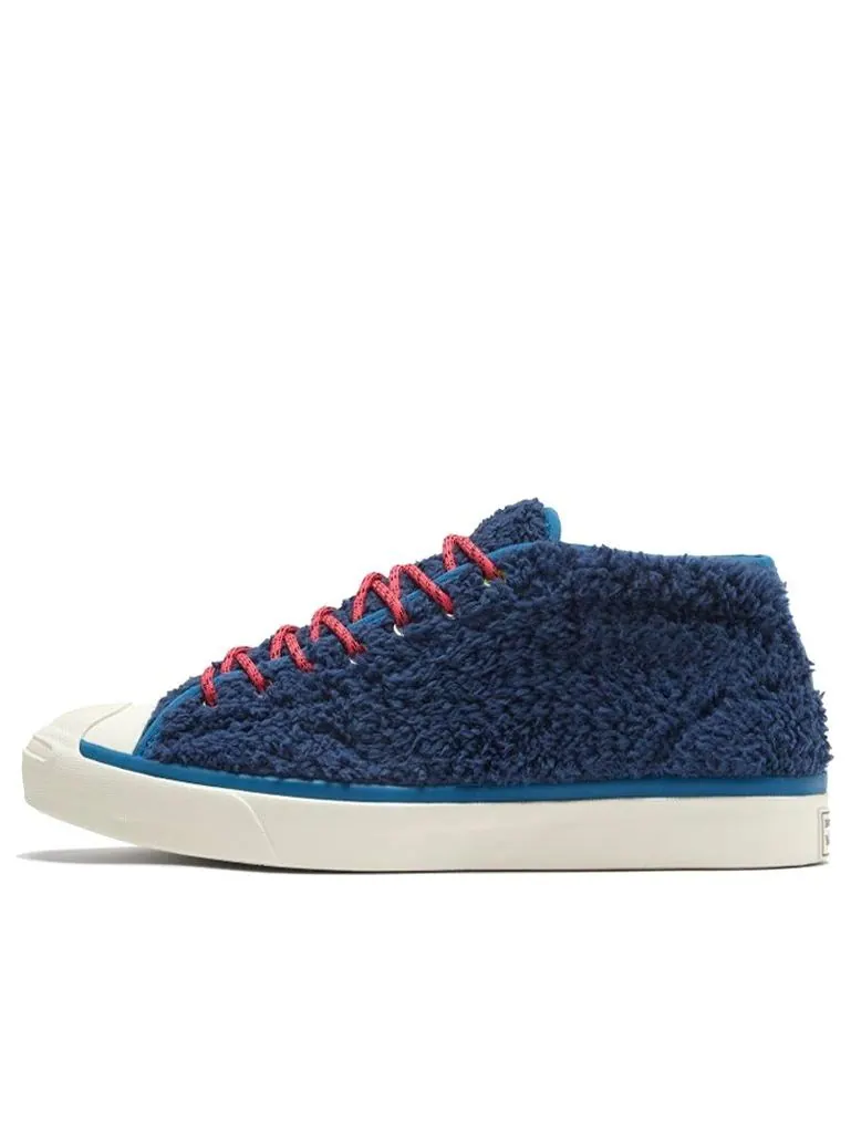 Кеды Converse Jack Purcell Mid 'Retro Sherpa - Navy Lemon' — изображение 1 из 5, синий