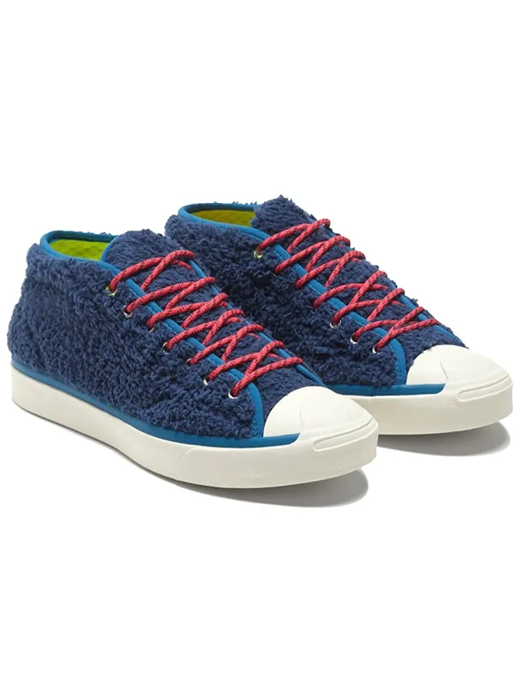 Кеды Converse Jack Purcell Mid 'Retro Sherpa - Navy Lemon' — изображение 3 из 5, синий
