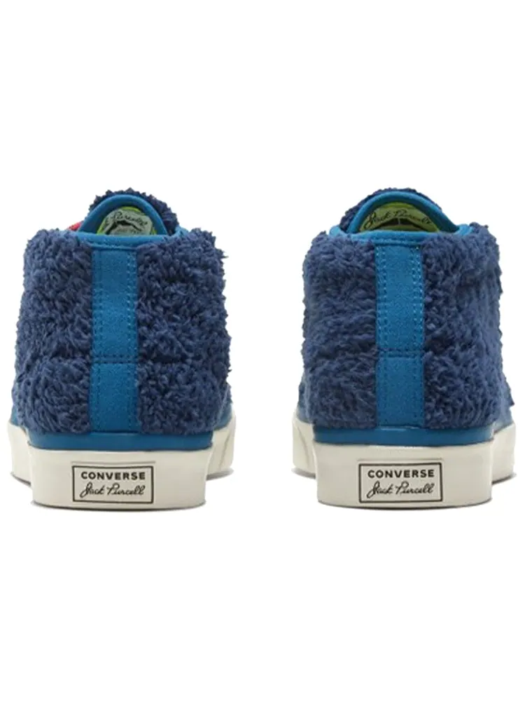 Кеды Converse Jack Purcell Mid 'Retro Sherpa - Navy Lemon' — изображение 4 из 5, синий