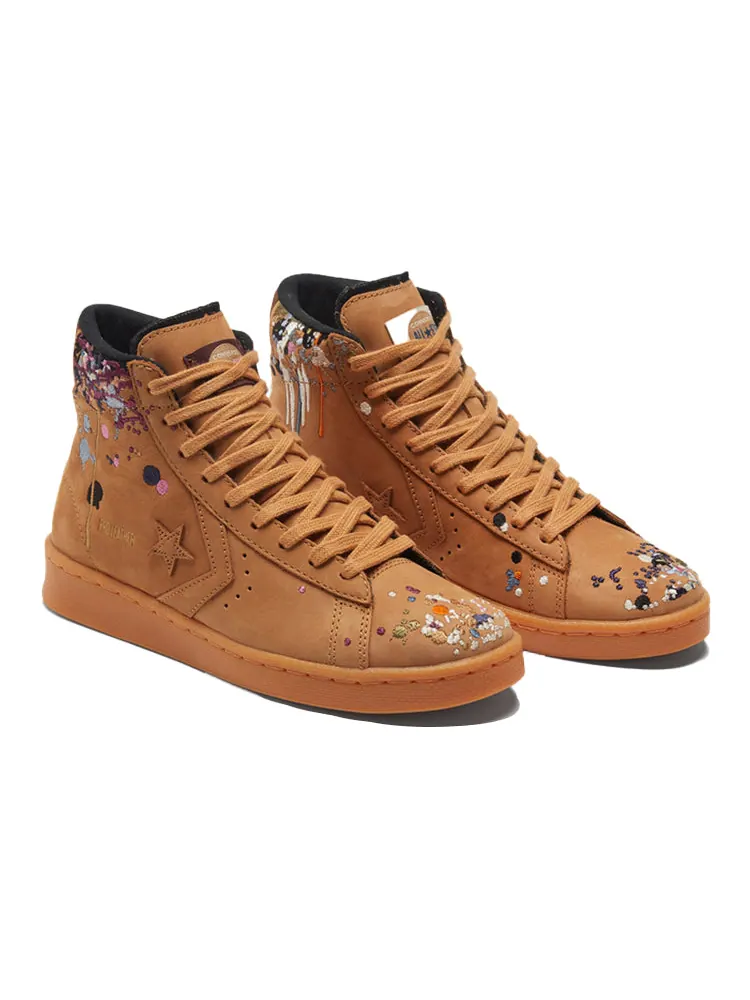 Кеды Converse Bandulu x Pro Leather High 'Paint Splatter - Flux' — изображение 3 из 6, коричневый