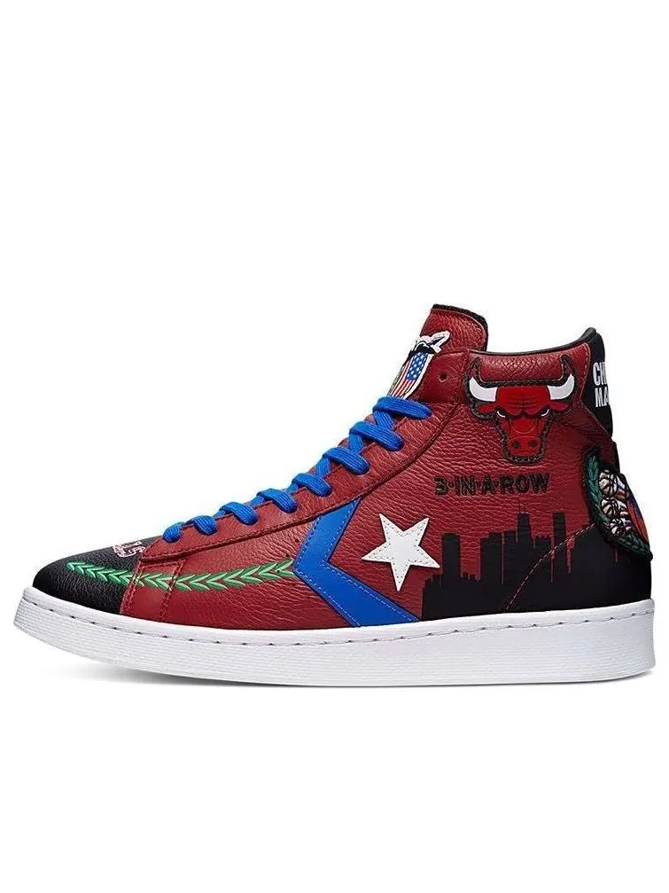 Кеды Converse Chinatown Market x Pro Leather High 'Bulls Championship Jacket' — изображение 1 из 6, красный