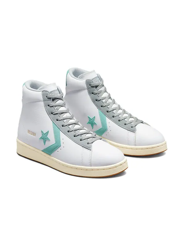 Кроссовки pro leather 'white soft aloe' Converse — изображение 3 из 4, белый/синий