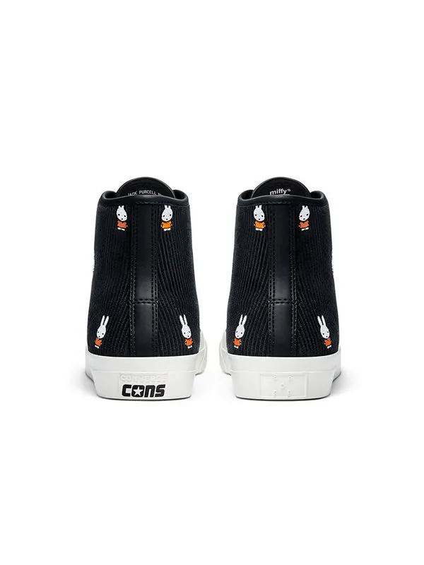 Кроссовки pop trading company x jack purcell pro high 'all over miffy' Converse — изображение 4 из 4, черный/белый