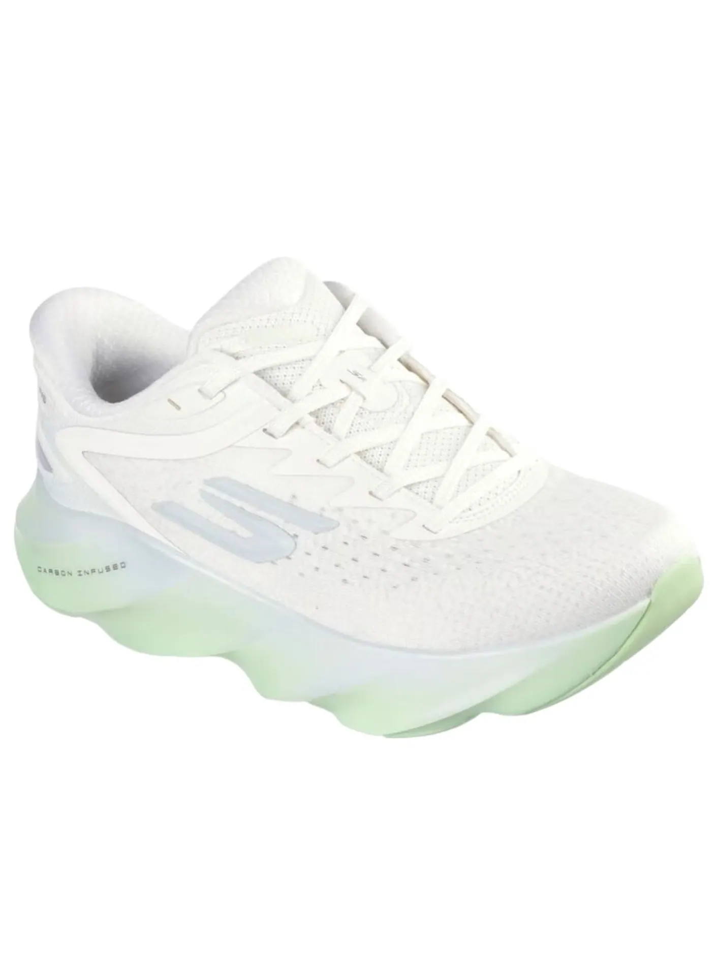 (WMNS) Skechers Slip-ins Aero Burst 'Off White Green' — изображение 2 из 5, белый/зеленый