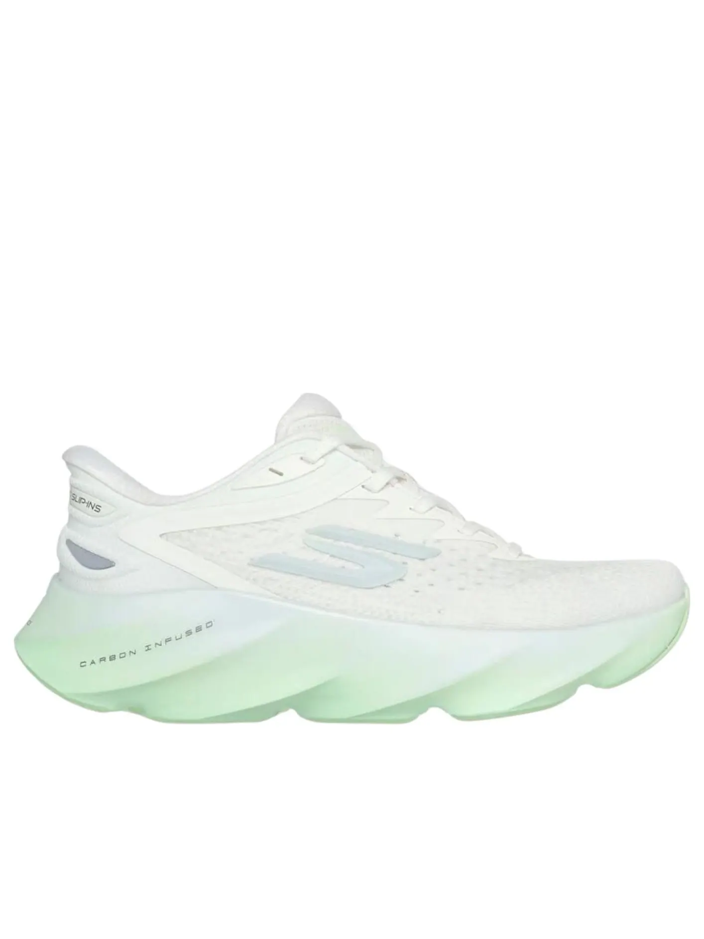 (WMNS) Skechers Slip-ins Aero Burst 'Off White Green' — изображение 5 из 5, белый/зеленый