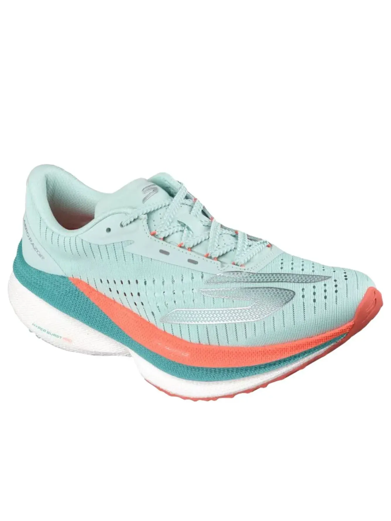 Кроссовки (WMNS) Skechers Aero Razor 'Turquoise Coral' — изображение 2 из 5, зеленый