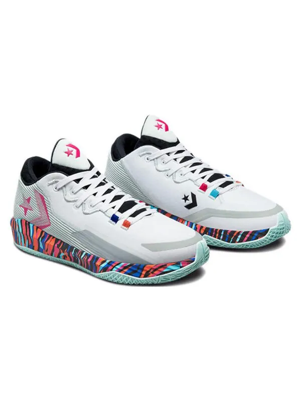 Кроссовки all star bb jet low 'striped' Converse — изображение 3 из 4, белый/розовый