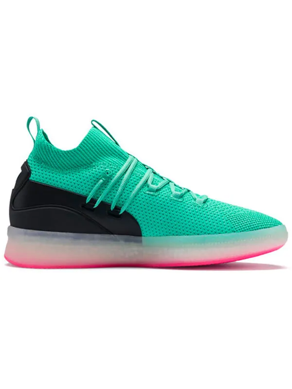 Кроссовки clyde court 'ocean drive' Puma — изображение 2 из 4, зеленый/розовый