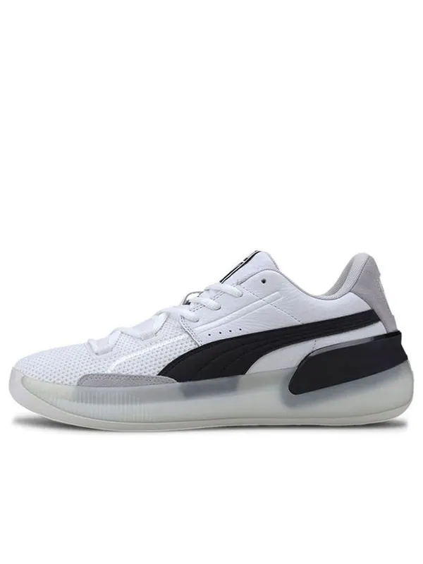 Кроссовки clyde hardwood 'black' Puma — изображение 1 из 4, белый/черный