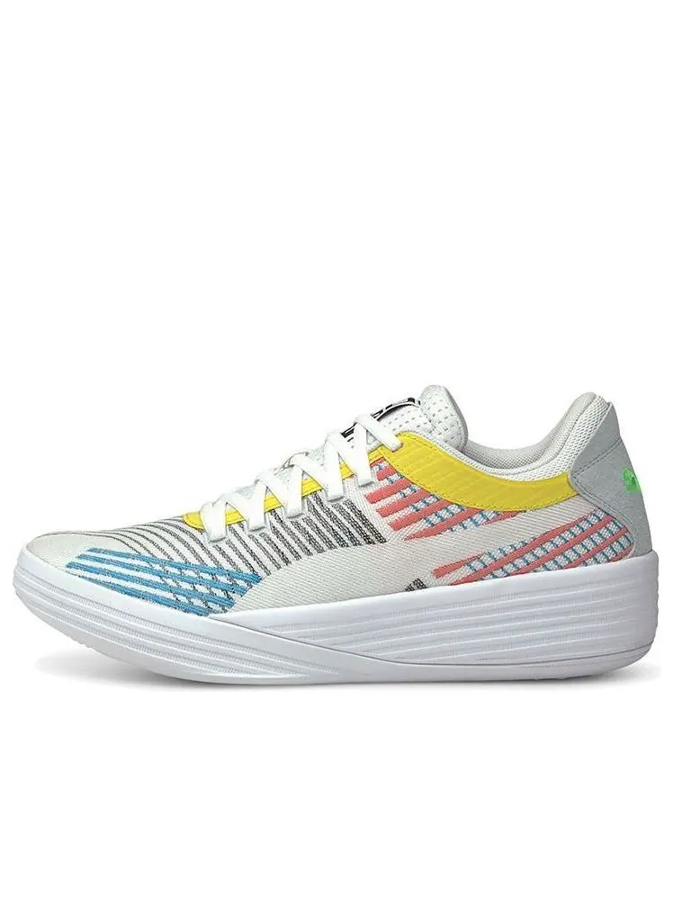 Кроссовки PUMA Clyde All-Pro 'White Multicolor' 194039-01 — изображение 1 из 6, белый мульти