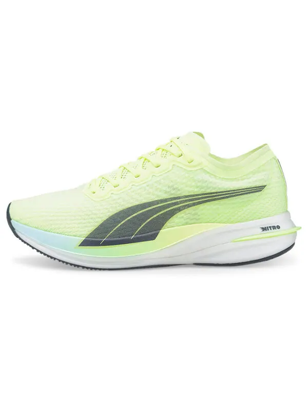 Кроссовки deviate nitro 'fizzy light' Puma — изображение 2 из 4, зеленый/черный/белый