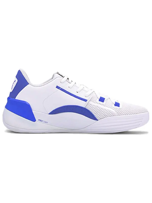 Кроссовки clyde hardwood team 'strong blue' Puma — изображение 2 из 4, белый/синий