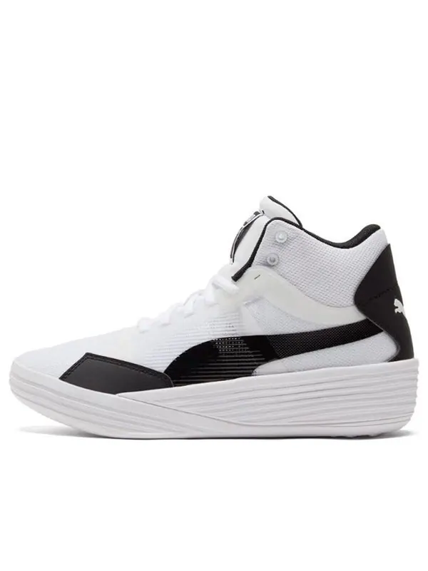Кроссовки clyde all-pro mid white/black Puma — изображение 1 из 3, белый/черный