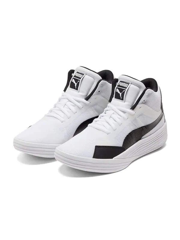 Кроссовки clyde all-pro mid white/black Puma — изображение 2 из 3, белый/черный