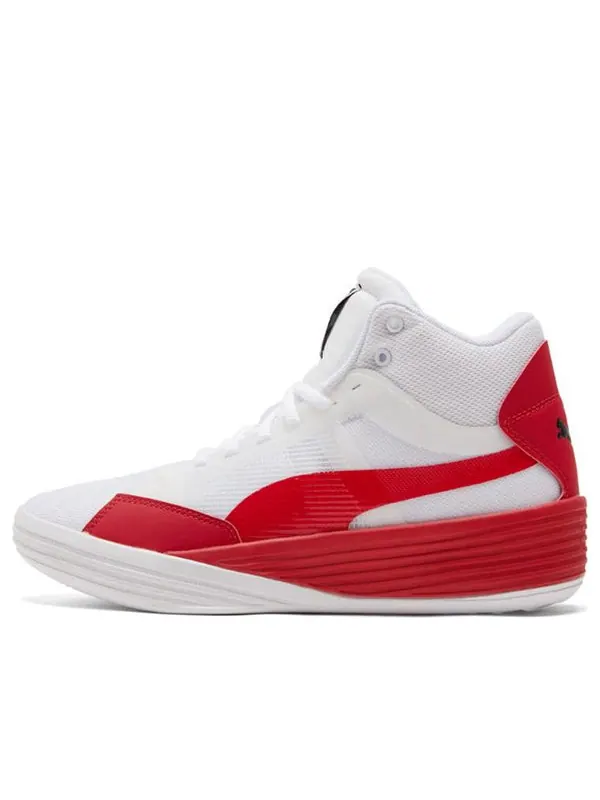 Кроссовки clyde all-pro mid white/red Puma — изображение 1 из 4, белый/красный