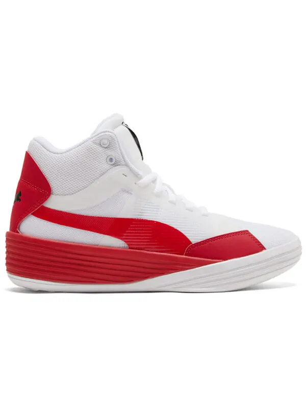 Кроссовки clyde all-pro mid white/red Puma — изображение 2 из 4, белый/красный
