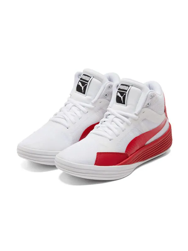 Кроссовки clyde all-pro mid white/red Puma — изображение 3 из 4, белый/красный