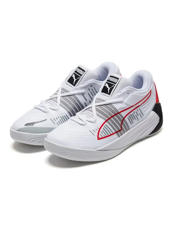 Кроссовки fusion nitro 'white high risk red' Puma — изображение 3 из 4, белый/красный
