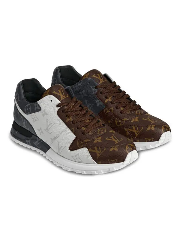 Кроссовки run away sneakers 'multi-color logo monogram' Louis Vuitton — изображение 3 из 4, белый/коричневый/черный