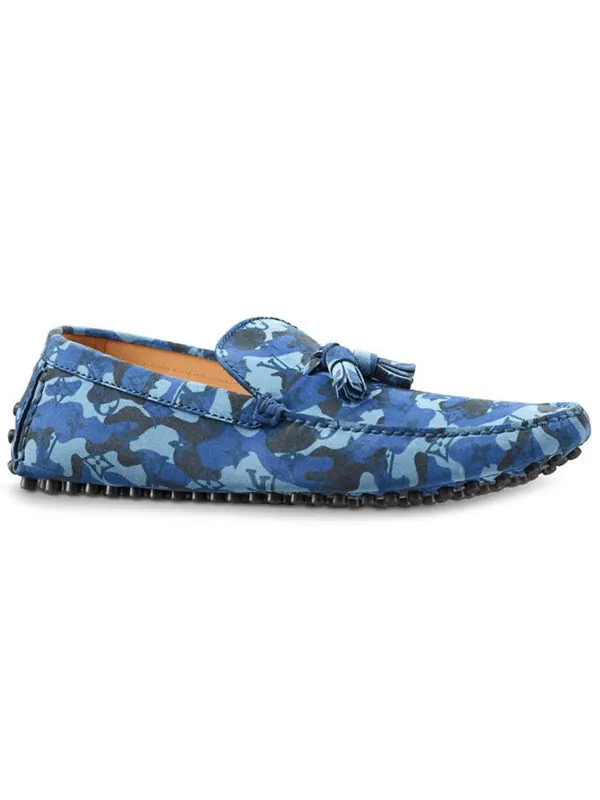 Кроссовки palm spring moccasin shoes 'blue camo with logo monogram' Louis Vuitton — изображение 2 из 3, синий