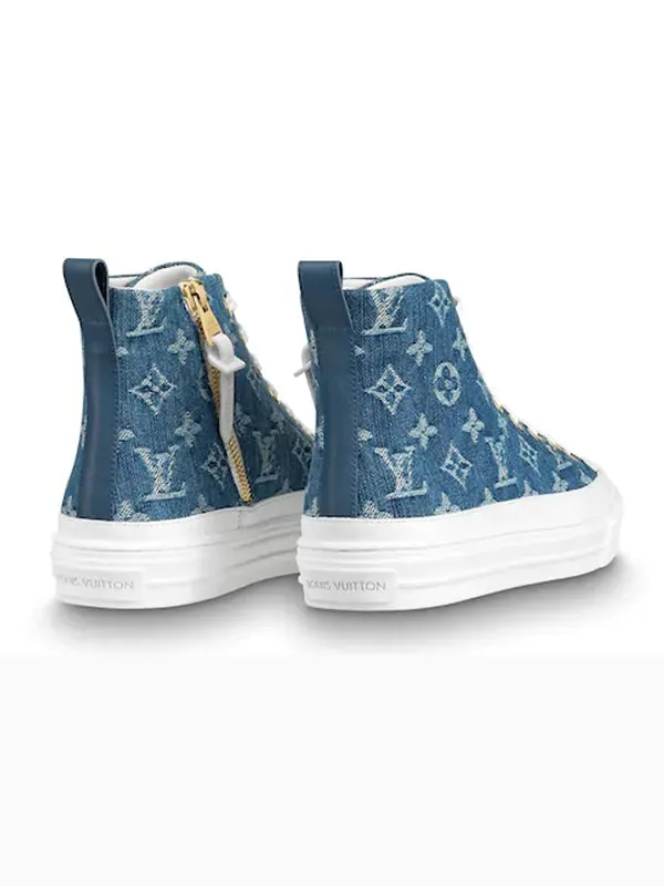 Кроссовки lv stellar high top denim blue Louis Vuitton — изображение 4 из 4, синий