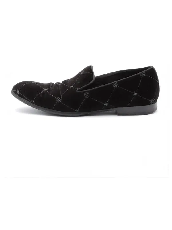 Кроссовки auteuil velvet loafers 'black with silver logo lines' Louis Vuitton — изображение 1 из 3, черный/серебристый