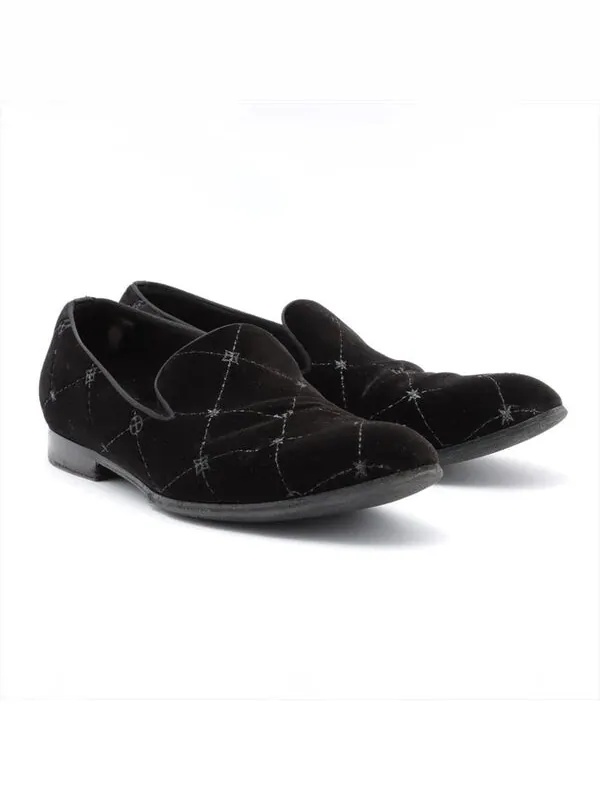 Кроссовки auteuil velvet loafers 'black with silver logo lines' Louis Vuitton — изображение 3 из 3, черный/серебристый