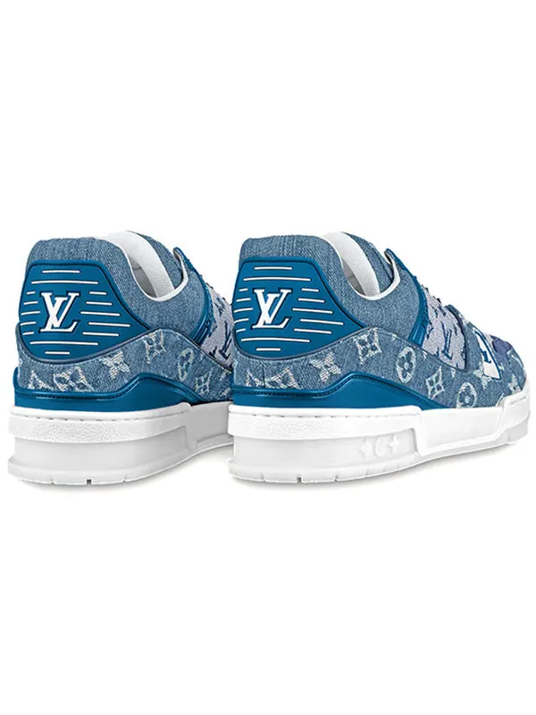Кроссовки trainer sneakers 'denim monogram' Louis Vuitton — изображение 4 из 4, синий/белый